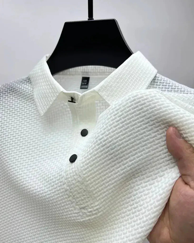 Olvoria | Men's Textured Polo Shirt