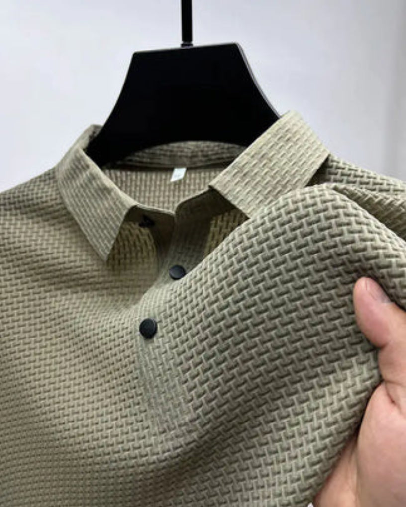 Olvoria | Men's Textured Polo Shirt