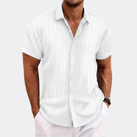 Olvoria | Chemise texturée à manches courtes et boutons pour homme