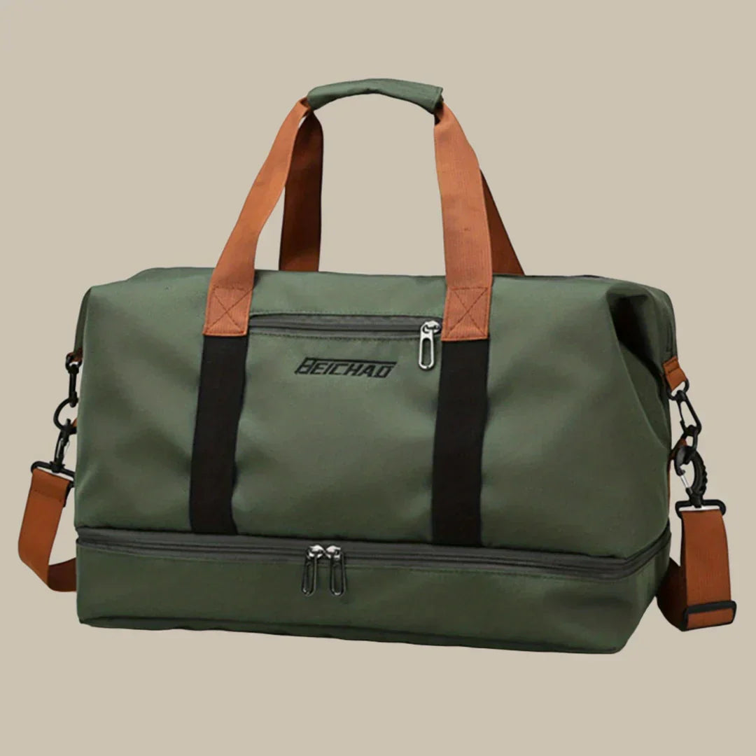 Olvoria | Men's Travel Duffel Bag with Shoe Compartment