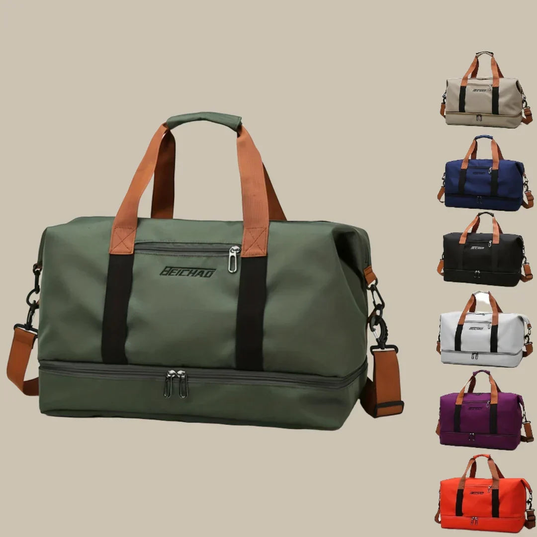 Olvoria | Men's Travel Duffel Bag with Shoe Compartment