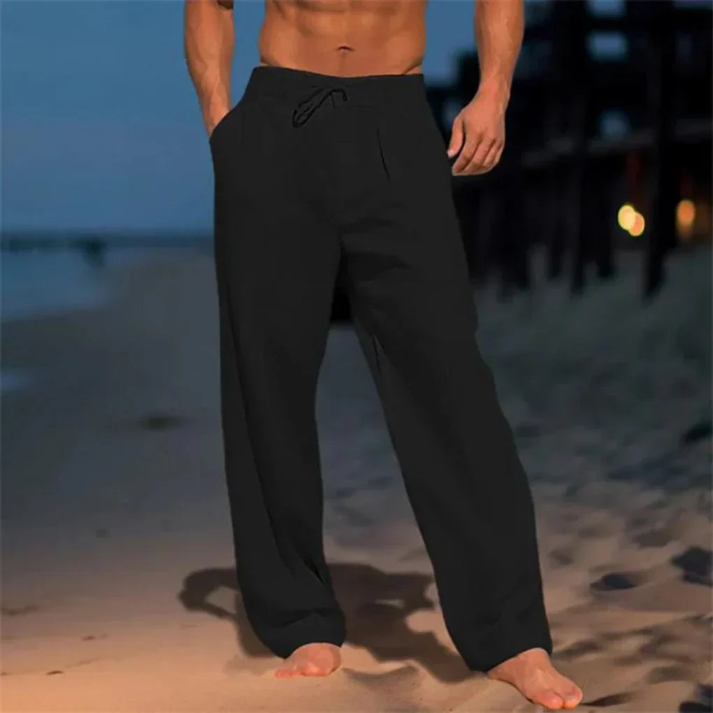 Olvoria | Men's Wide-Leg Drawstring Trousers