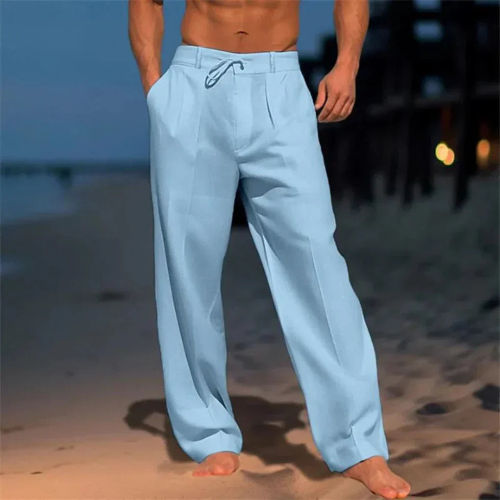 Olvoria | Men's Wide-Leg Drawstring Trousers