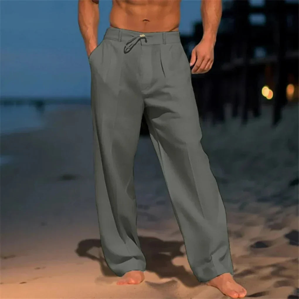 Olvoria | Men's Wide-Leg Drawstring Trousers