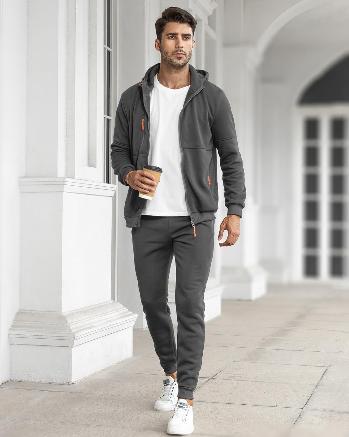 Olvoria | Men's Zip-Up Hoodie & Jogger Training Set