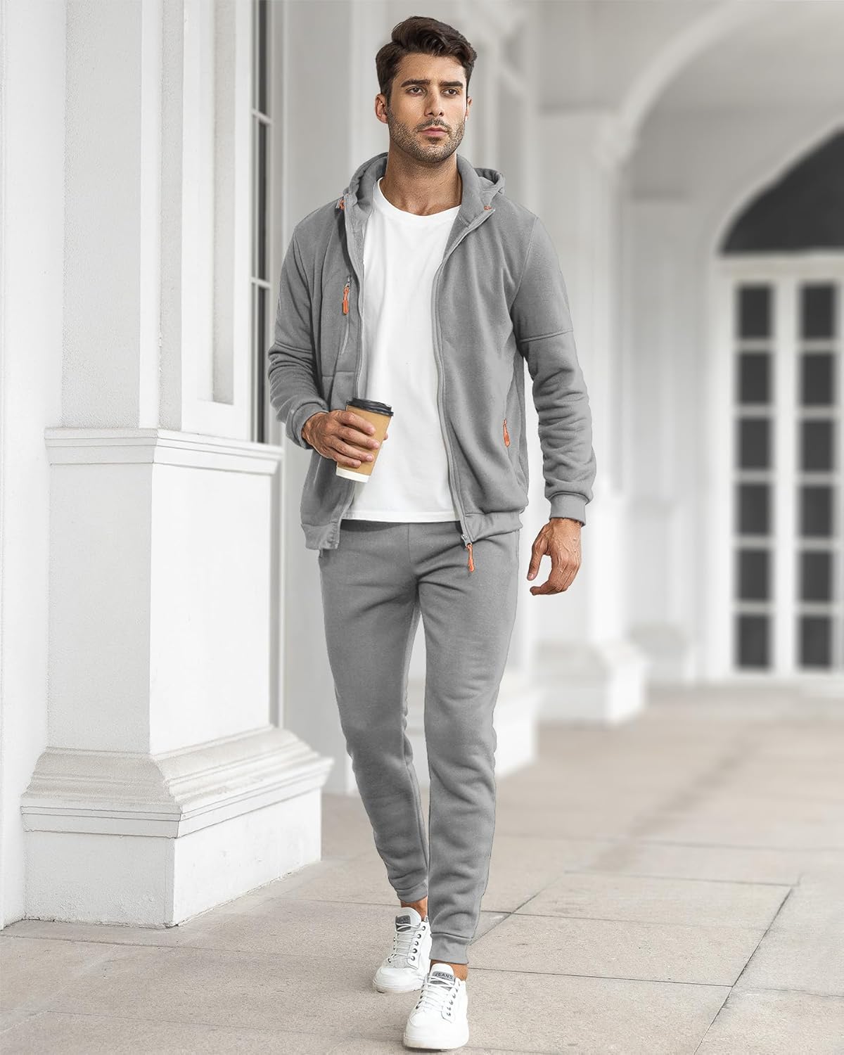 Olvoria | Men's Zip-Up Hoodie & Jogger Training Set