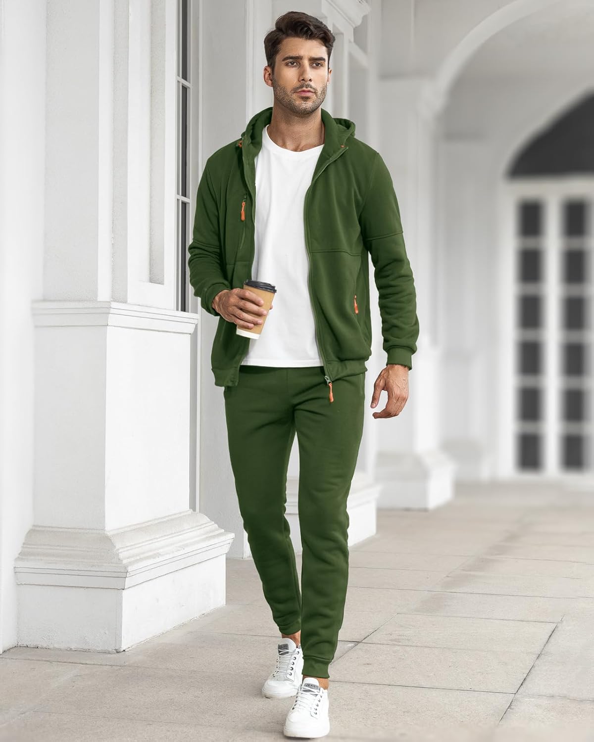 Olvoria | Men's Zip-Up Hoodie & Jogger Training Set