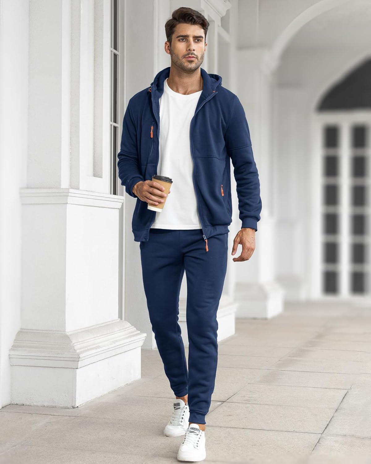 Olvoria | Men's Zip-Up Hoodie & Jogger Training Set