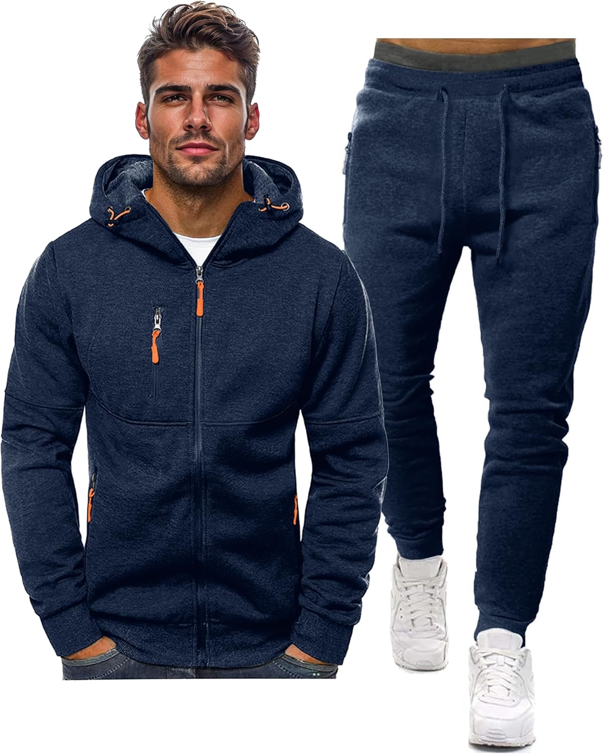 Olvoria | Men's Zip-Up Hoodie & Jogger Training Set