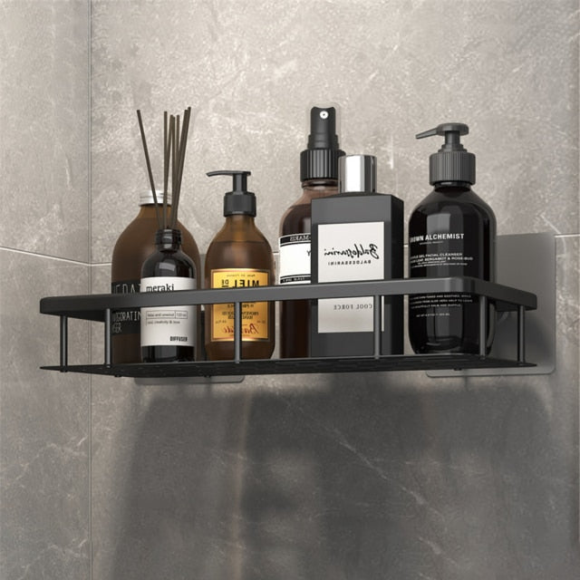 Olvoria | Metal Suction Cup Bathroom Shelves