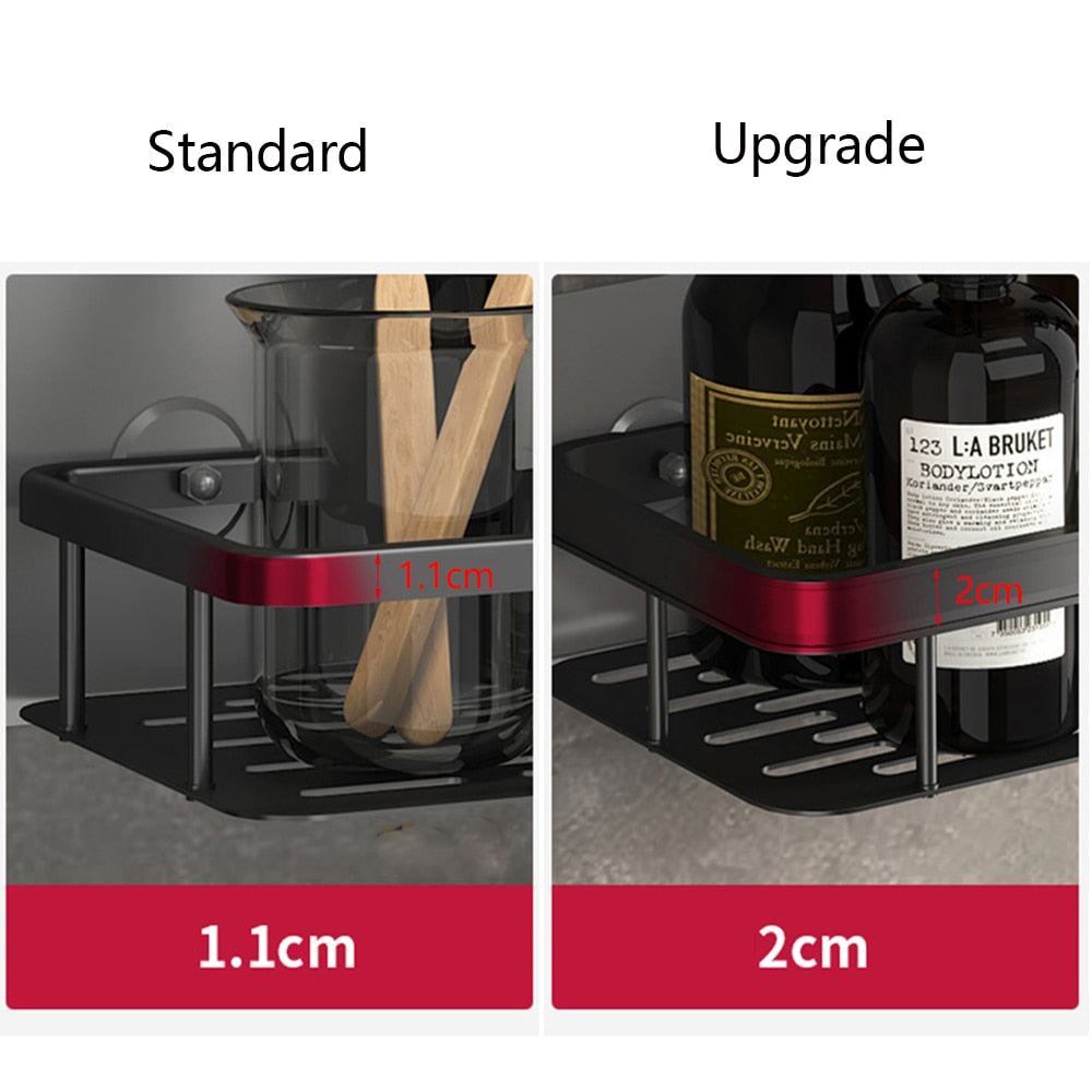Olvoria | Metal Suction Cup Bathroom Shelves