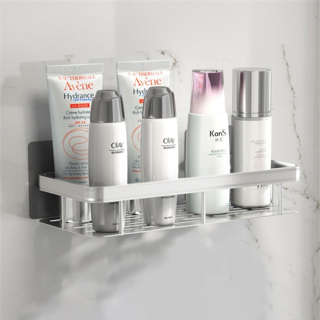 Olvoria | Metal Suction Cup Bathroom Shelves