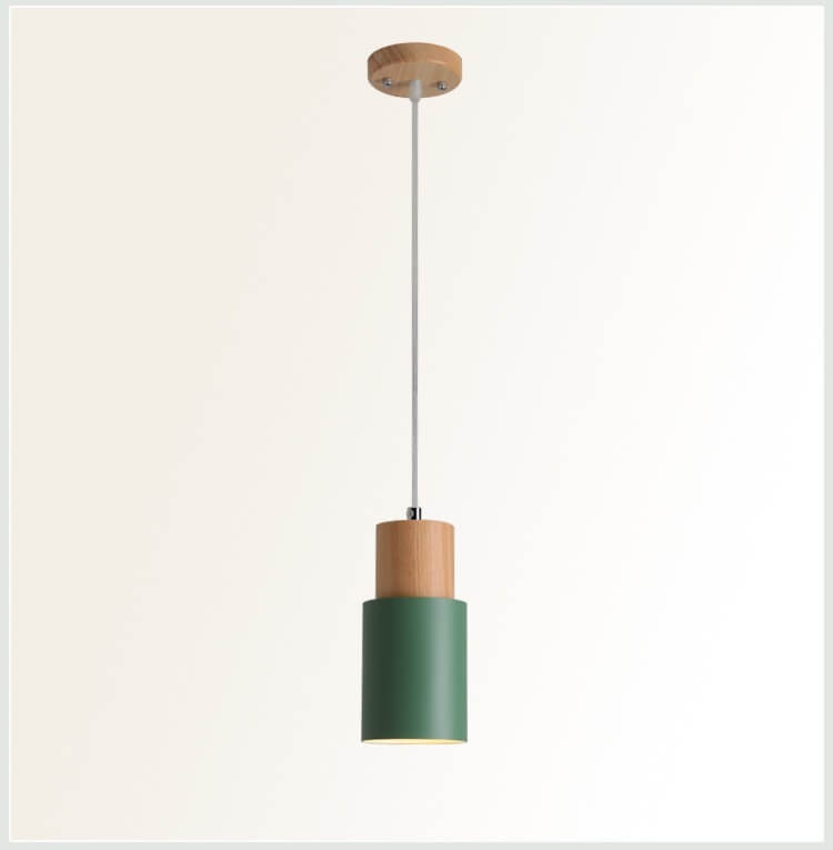 Olvoria | Metal Wood Pendant Light | Modern Industrial Design