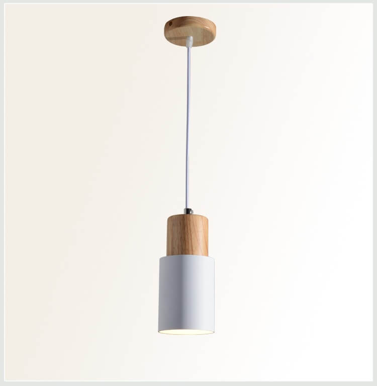 Olvoria | Metal Wood Pendant Light | Modern Industrial Design