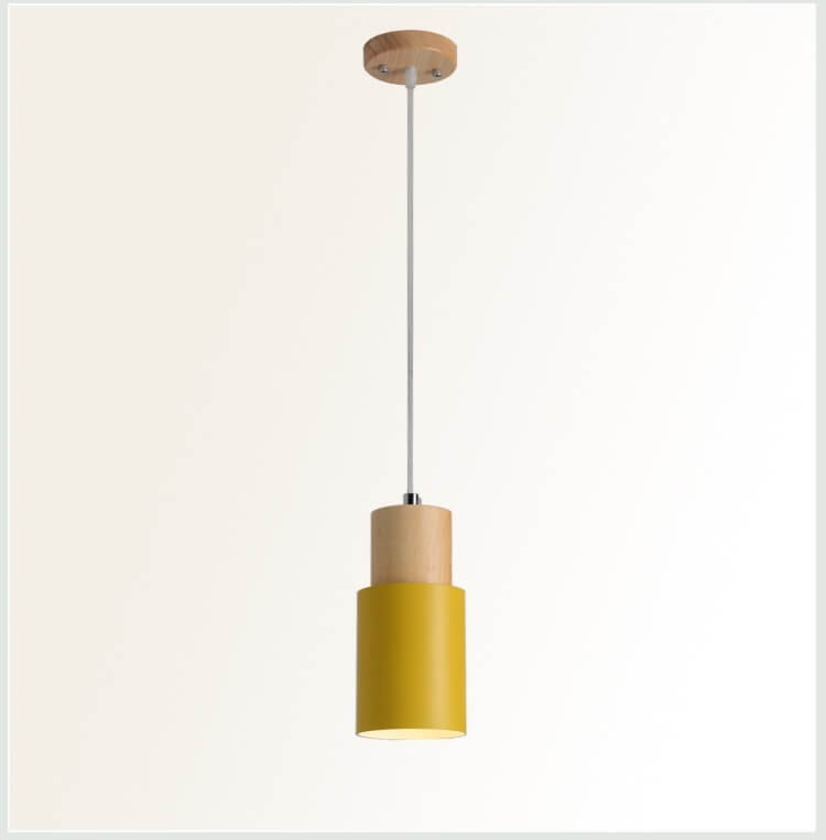 Olvoria | Metal Wood Pendant Light | Modern Industrial Design