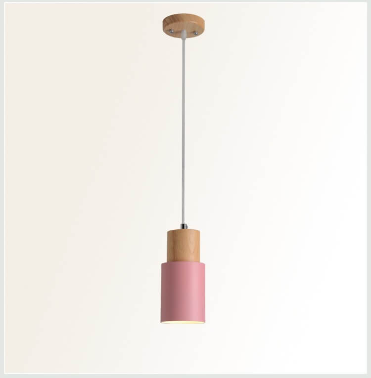 Olvoria | Metal Wood Pendant Light | Modern Industrial Design