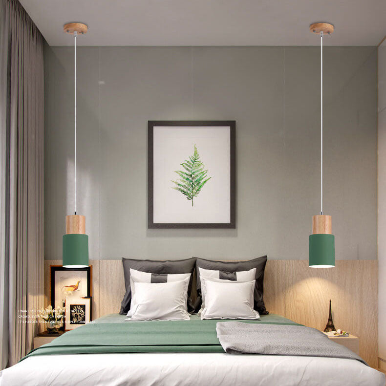 Olvoria | Metal Wood Pendant Light | Modern Industrial Design