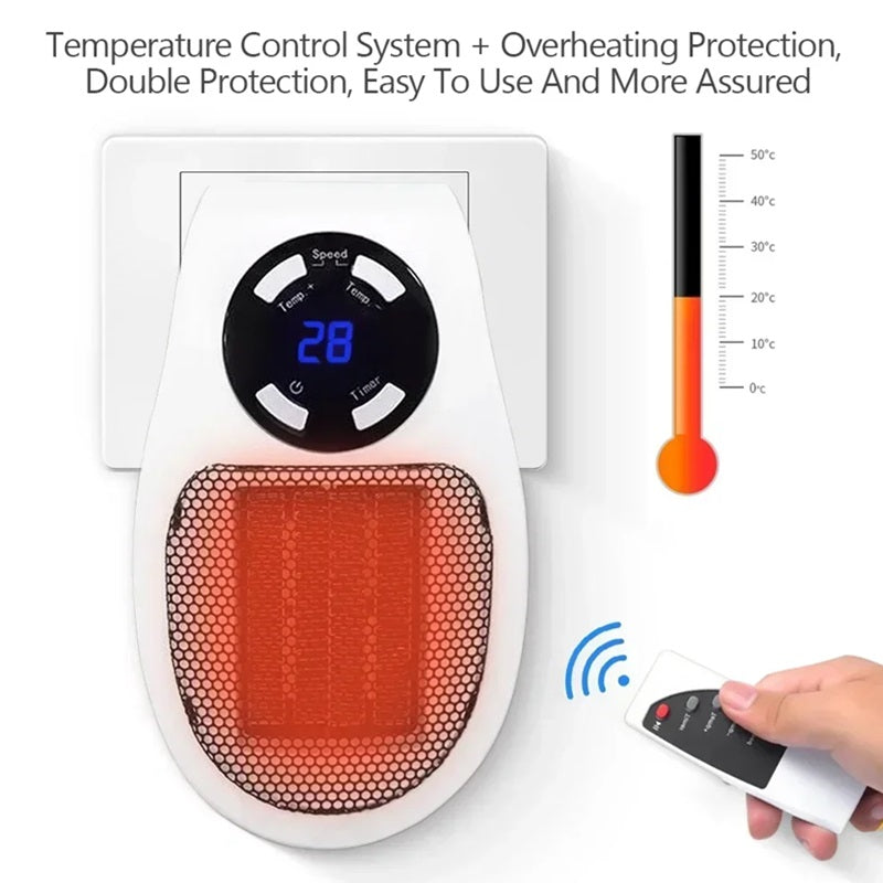 Olvoria | Mini Portable Heater with LED Display and Smart Temperature Control