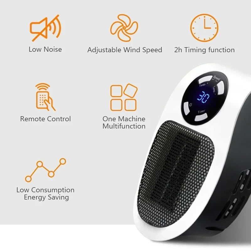 Olvoria | Mini Portable Heater with LED Display and Smart Temperature Control