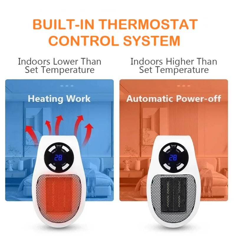 Olvoria | Mini Portable Heater with LED Display and Smart Temperature Control