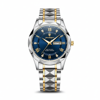 Olvoria Modèle 615 | Montre de luxe pour homme | Mouvement quartz japonais MIYOTA | Boîtier en acier inoxydable 316L | Verre Hardlex | Étanche 3 ATM | Index lumineux et date
