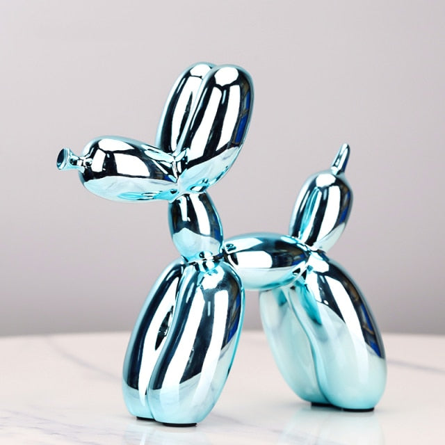 Olvoria – Modern Balloon Dog Sculpture with Metallic Surface