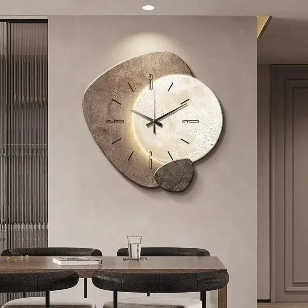Olvoria | Modern Wall Clock with Integrated LED Light