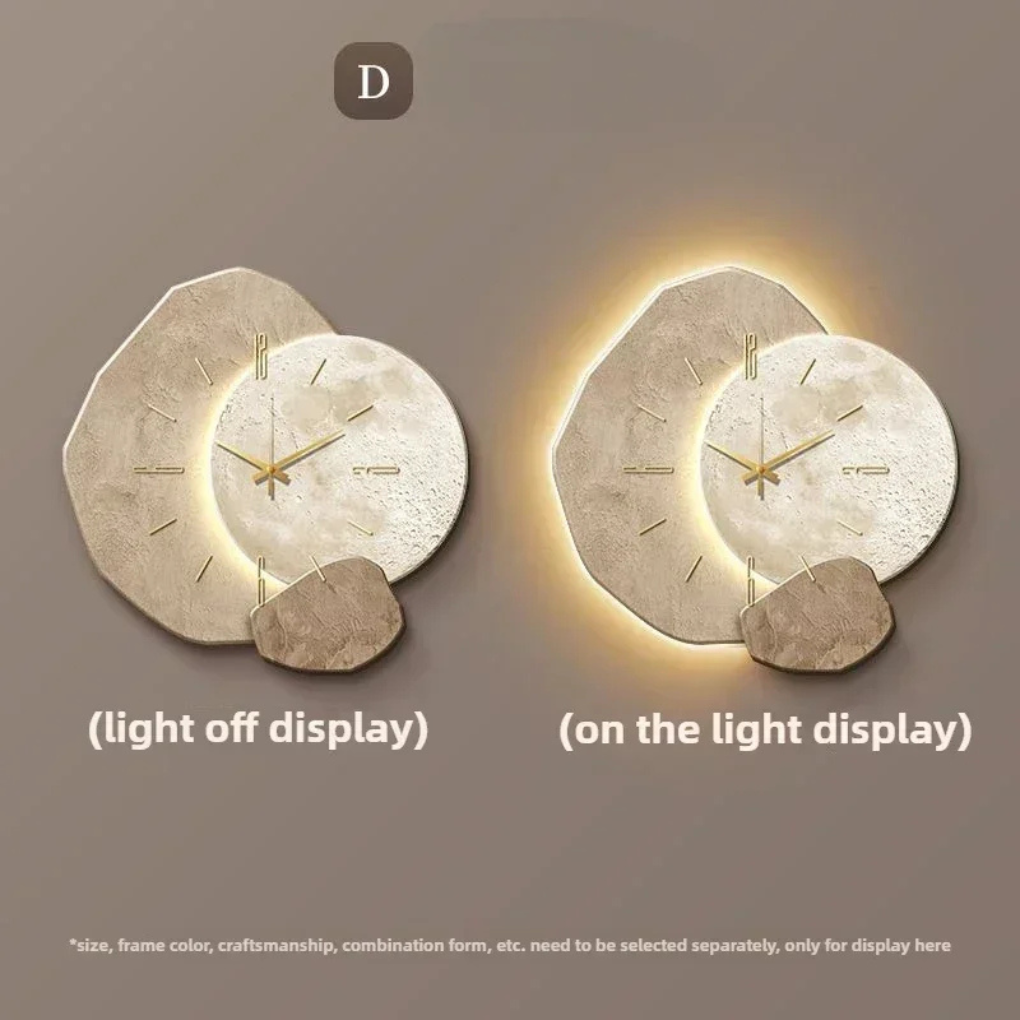Olvoria | Modern Wall Clock with Integrated Light