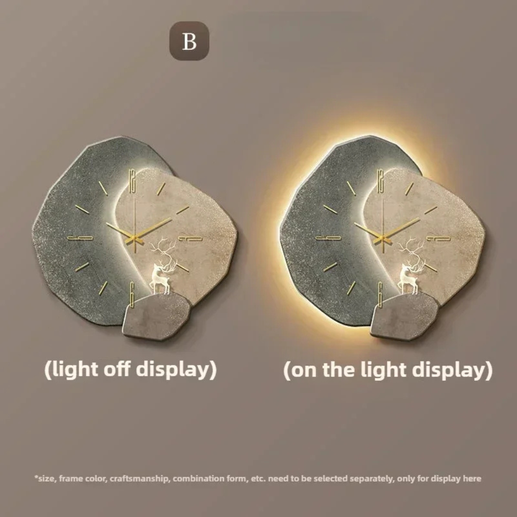 Olvoria | Modern Wall Clock with Integrated Light