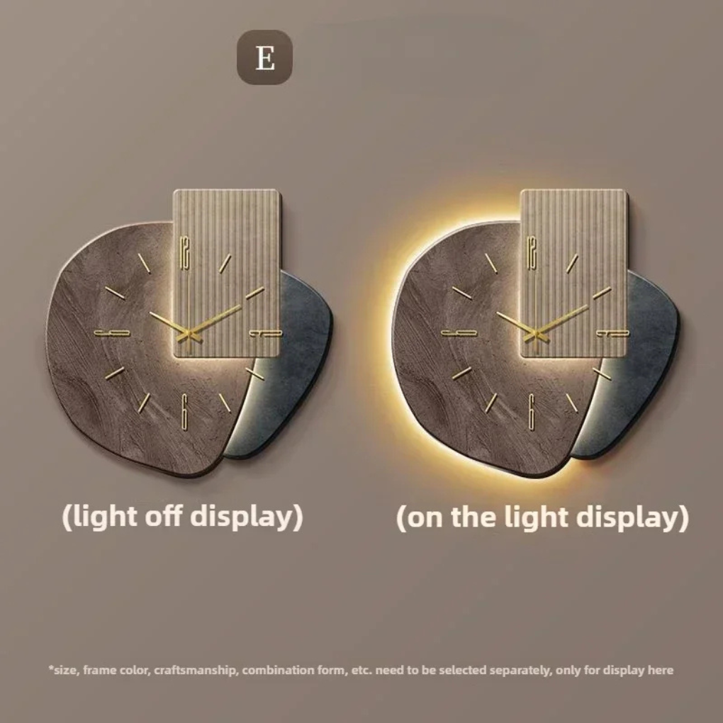 Olvoria | Modern Wall Clock with Integrated Light