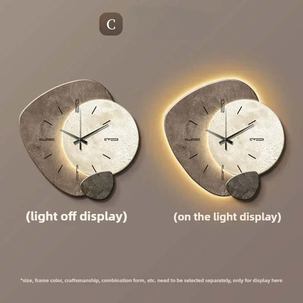 Olvoria | Modern Wall Clock with Integrated Light
