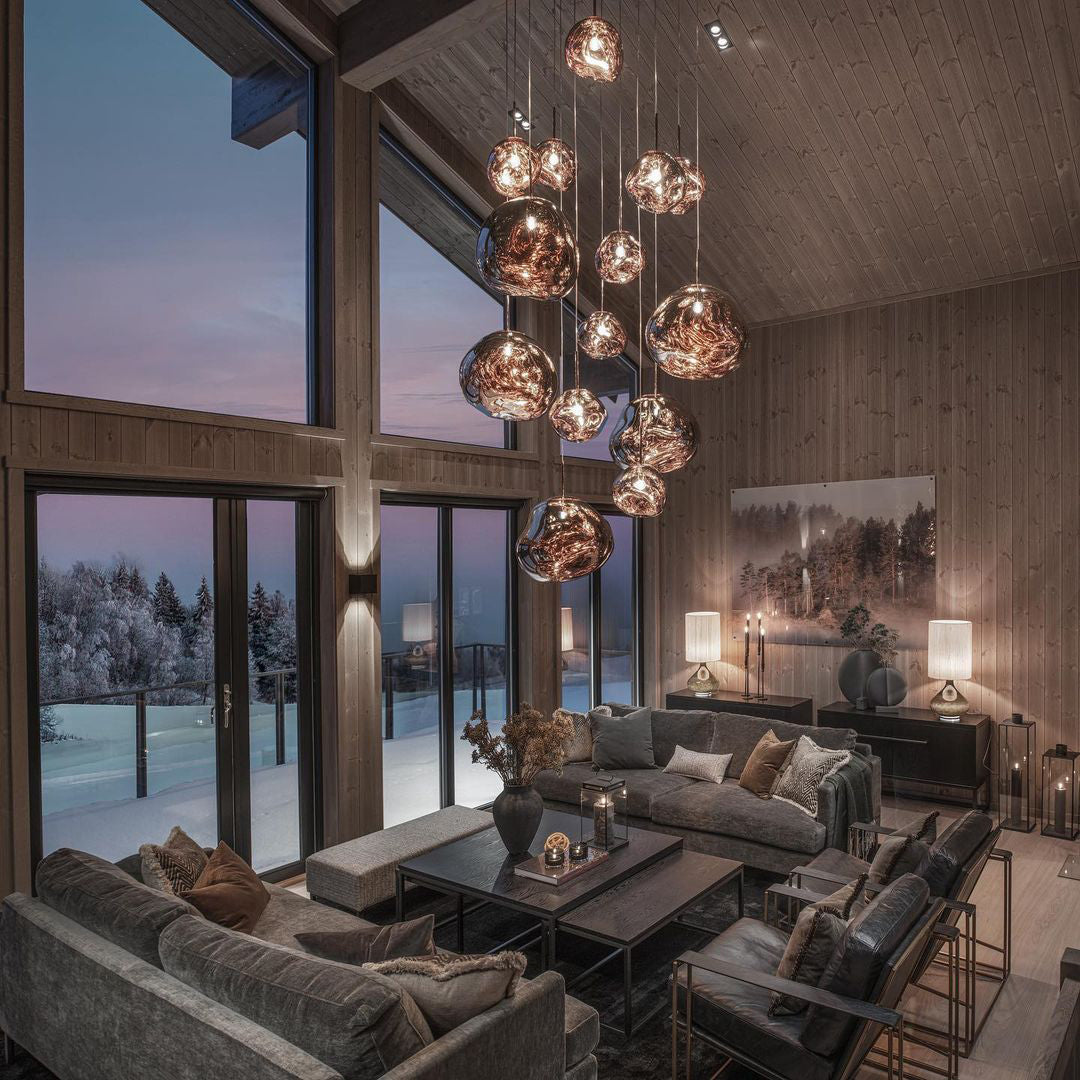 Olvoria | Multi-Arm Pendant Light | Sculptural Melt Design