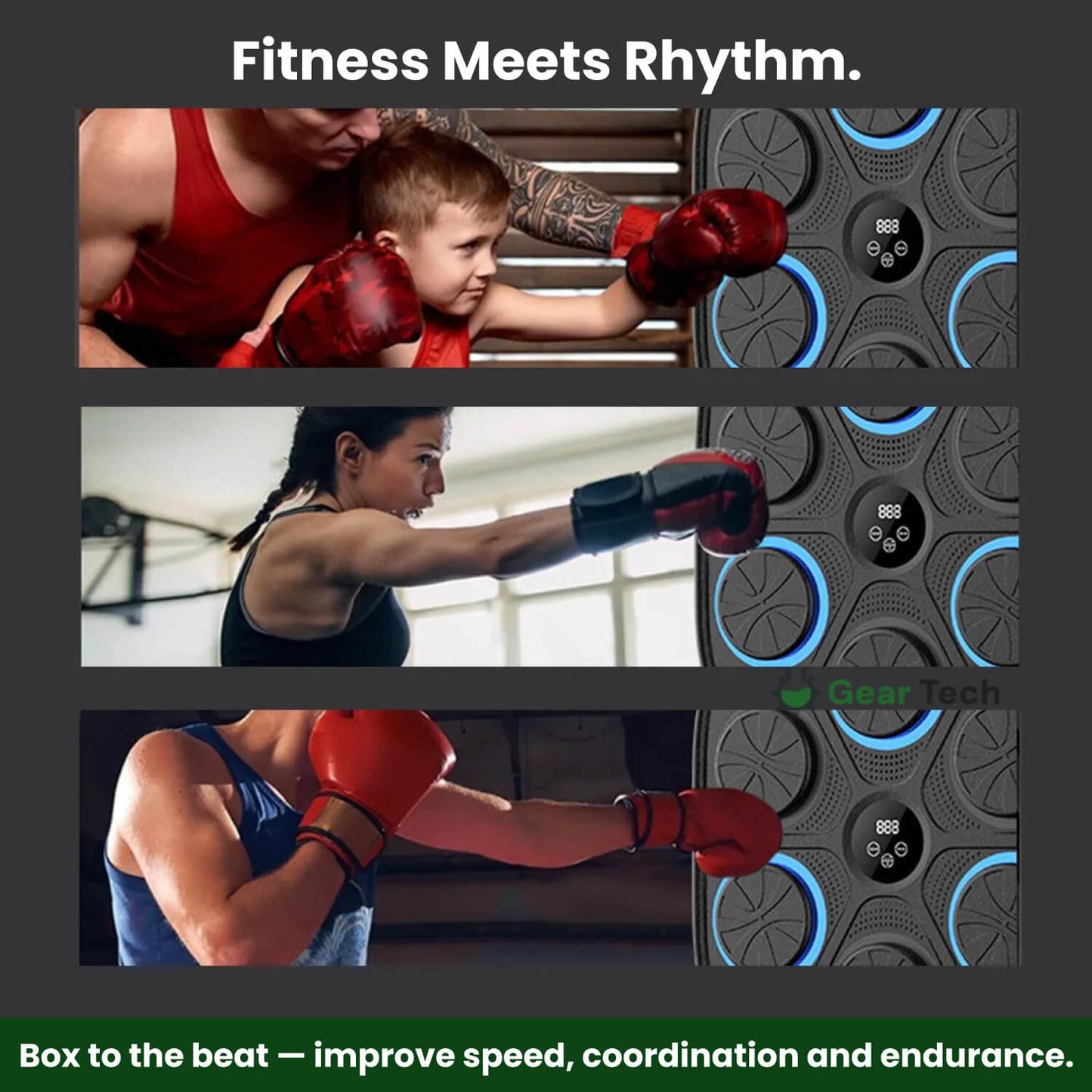 Olvoria | Music Boxing Machine | Interactive Training | RGB & Bluetooth