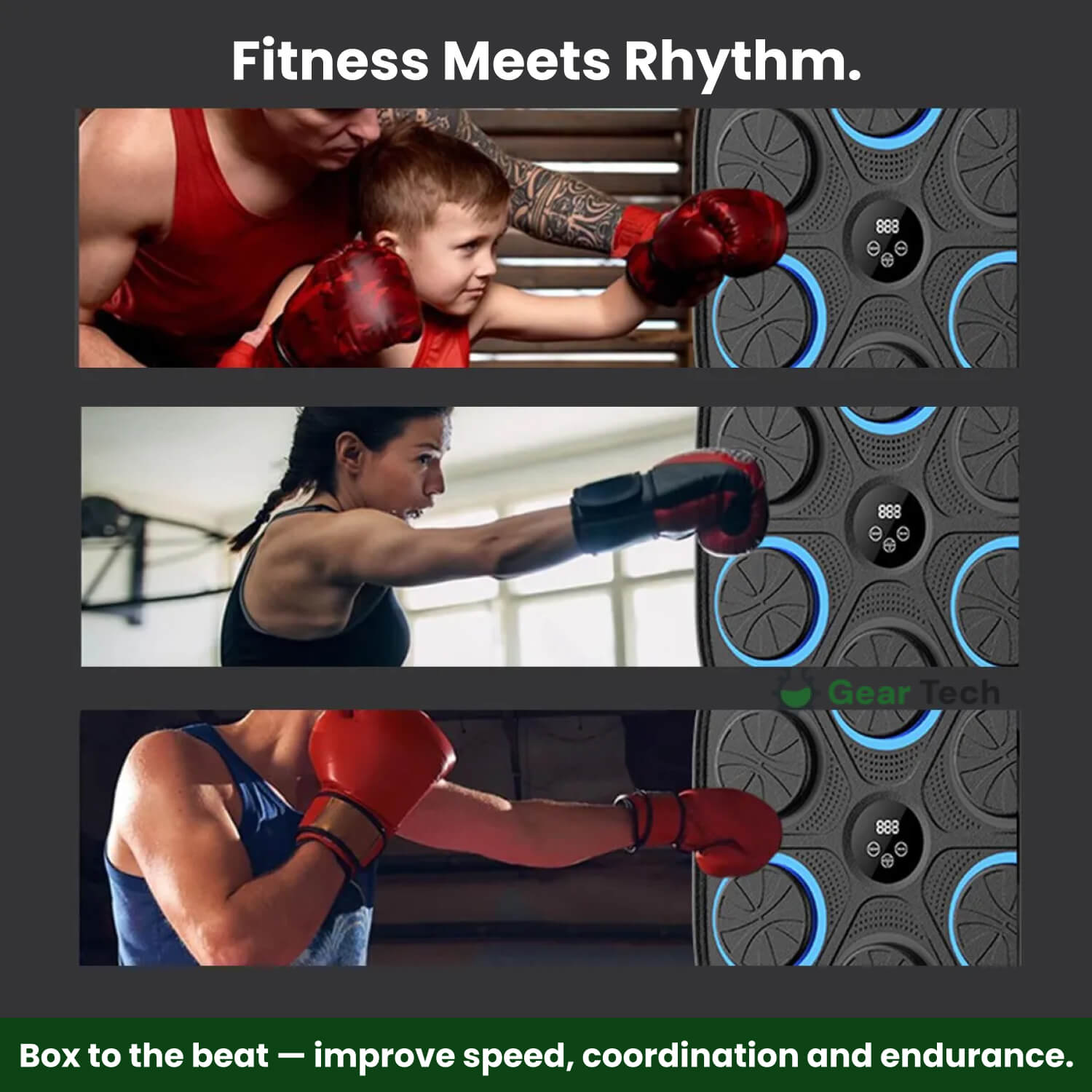 Olvoria | Music Boxing Machine | Interactive Training | RGB & Bluetooth