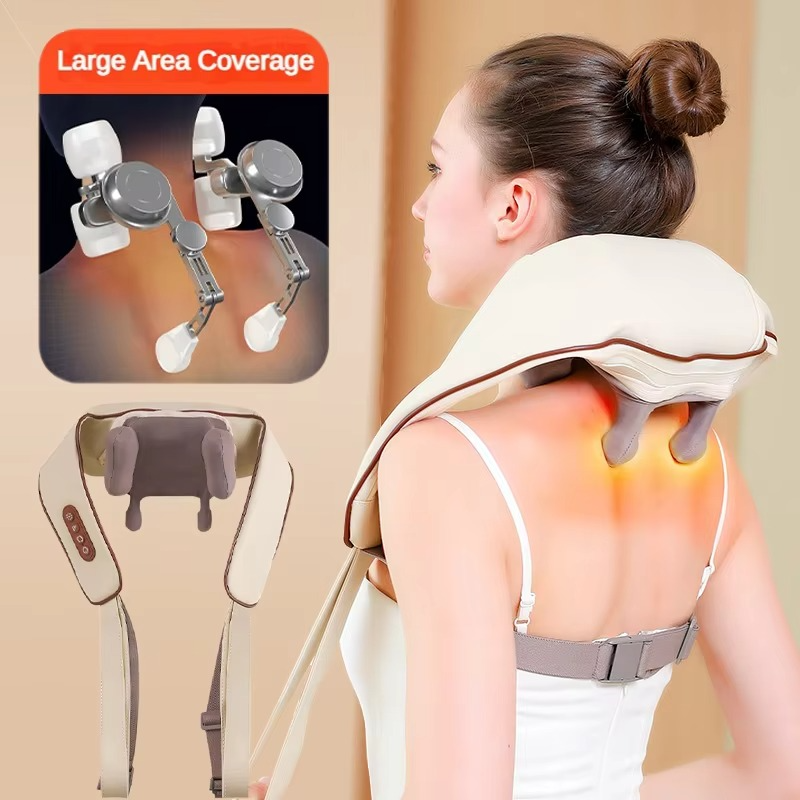 Olvoria | Neck and Shoulder Massager with Deep Tissue Shiatsu and Heat for Pain Relief