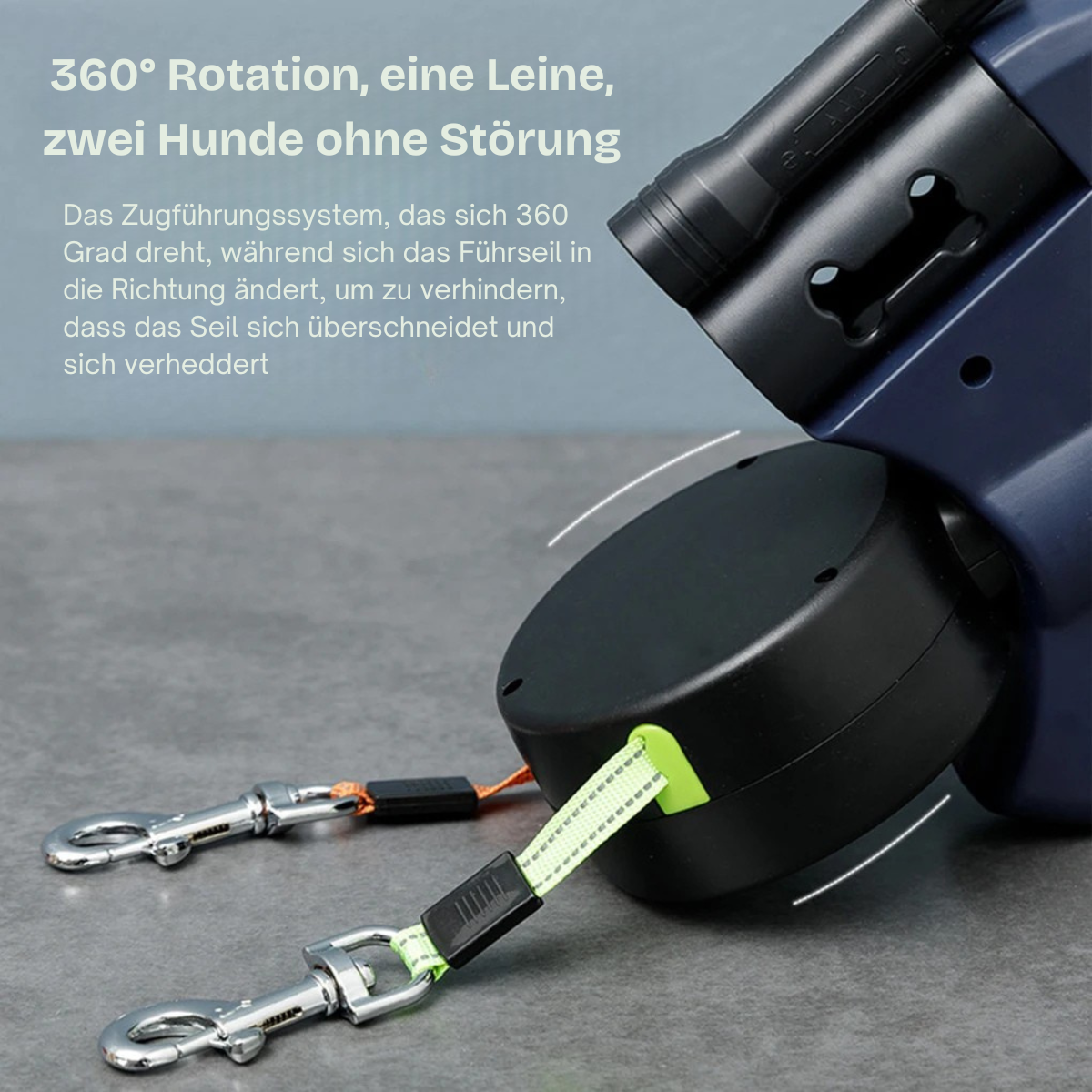 Olvoria | Never Tangle Again – Double Leash for Dogs with LED Light