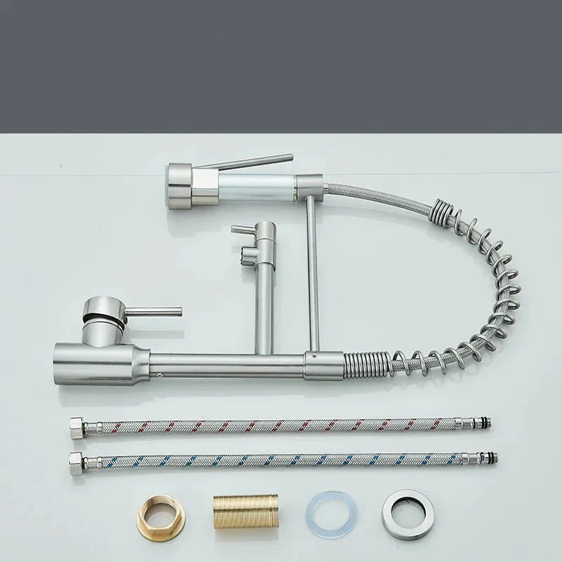 Olvoria | NickelFlex Kitchen Faucet | 360° Rotation | Stainless Steel