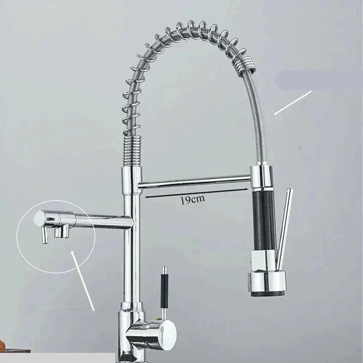 Olvoria | NickelFlex Kitchen Faucet | 360° Rotation | Stainless Steel