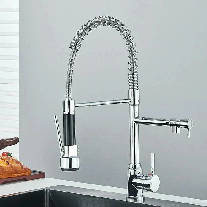Olvoria | NickelFlex Kitchen Faucet | 360° Rotation | Stainless Steel