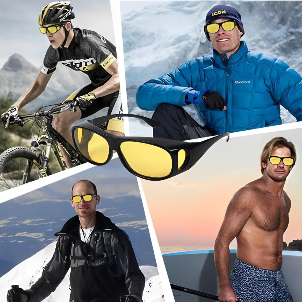 Olvoria | Night Driving Glasses with Yellow Tint for Glare Reduction