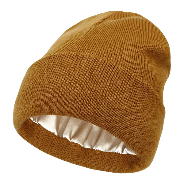 Olvoria | Noor Silk Winter Hat – Wool & Silk – Anti-Frizz Hair Protection
