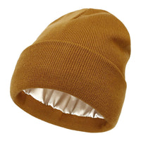 Olvoria | Gorro de invierno Noor de seda – Lana y seda – Protección anti-frizz para el cabello