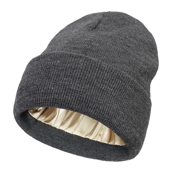 Olvoria | Noor Silk Winter Hat – Wool & Silk – Anti-Frizz Hair Protection