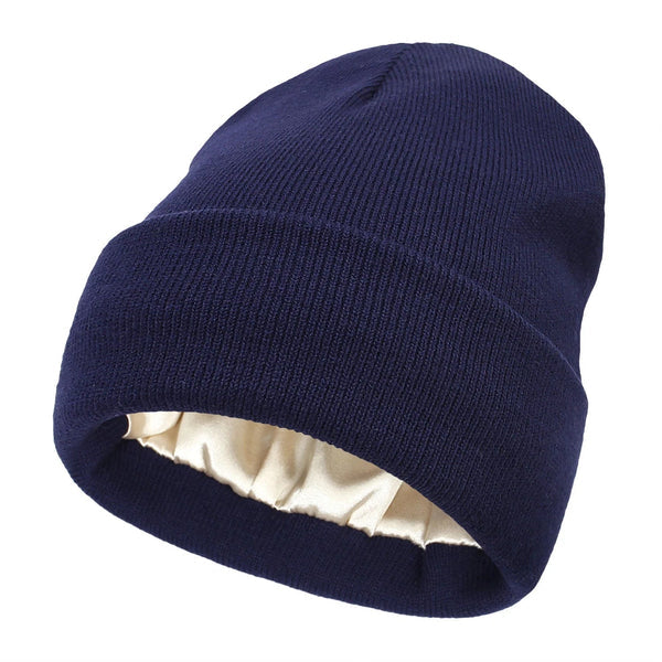 Olvoria | Noor Silk Winter Hat – Wool & Silk – Anti-Frizz Hair Protection