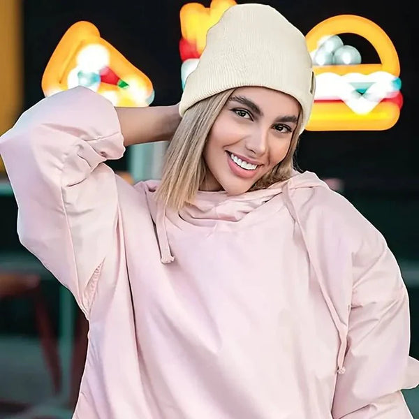 Olvoria | Noor Silk Winter Hat – Wool & Silk – Anti-Frizz Hair Protection