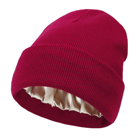 Olvoria | Noor Silk Winter Hat – Wool & Silk – Anti-Frizz Hair Protection