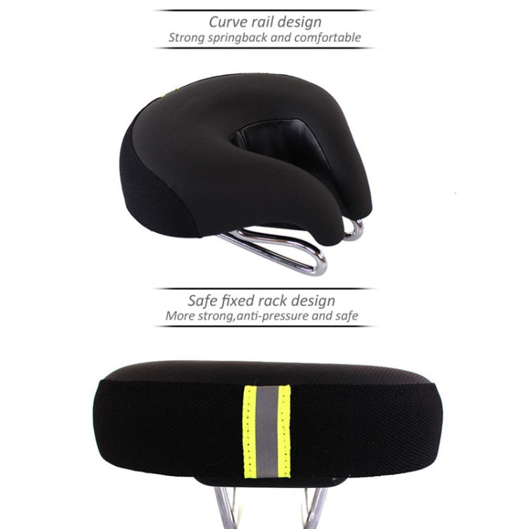 Olvoria | Noseless Bicycle Seat Mountain Bike Thick Soft Padding (Black)