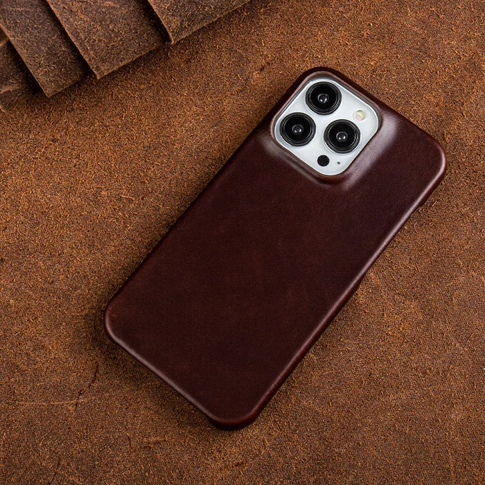 Olvoria | Oil Wax Genuine Leather Apple iPhone Case