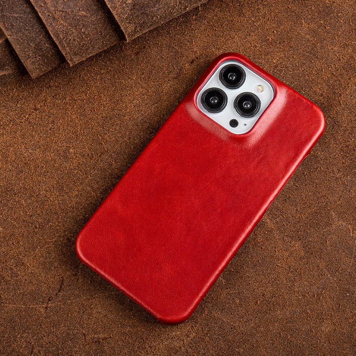 Olvoria | Oil Wax Genuine Leather Apple iPhone Case