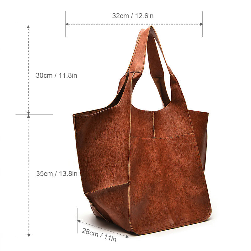 Olvoria | Oversized Leather Weekend Bags
